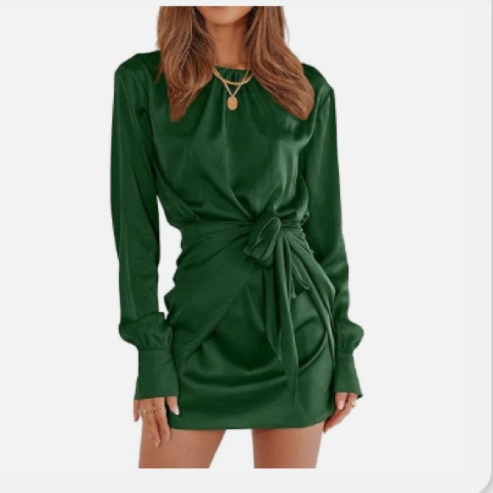 PrettyGarden Green Long Sleeved Dress XL